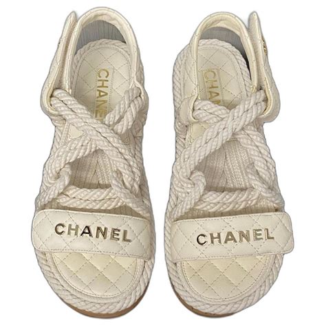 sandales chanel blanche|chanel sandals official website.